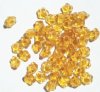 50 8mm Transparent Topaz Button Flower Beads